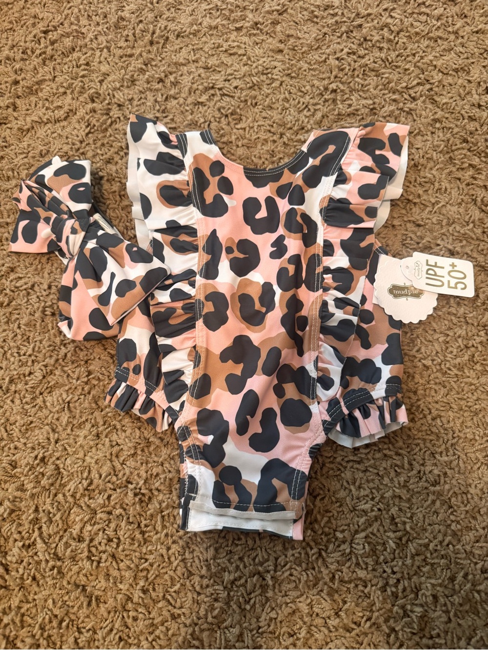 Baby Girl’s Swimsuit and Bow by Mud Pie